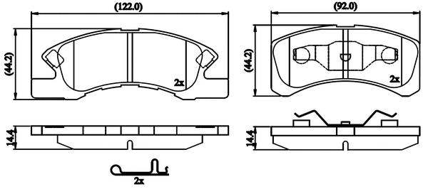 Brake Pad Set, disc brake (NP3062)