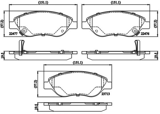 Brake Pad Set, disc brake (NP3093)