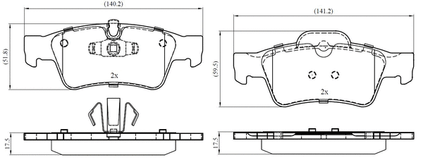 Brake Pad Set, disc brake (NP3033)