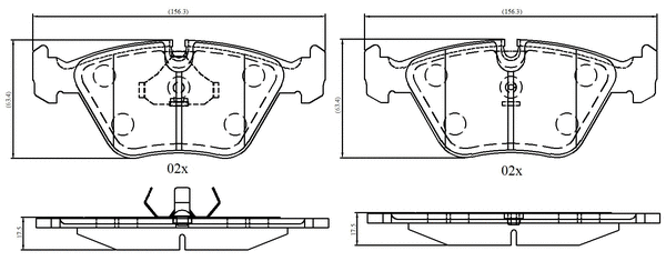 Brake Pad Set, disc brake (NP3053)