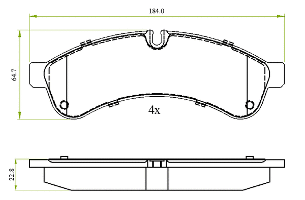 Brake Pad Set, disc brake (NP3010)