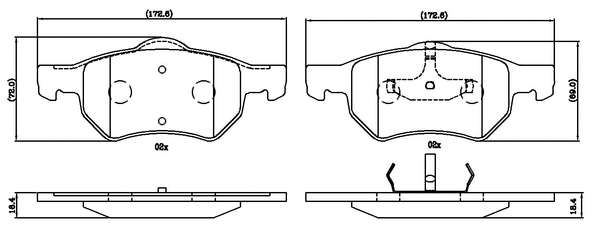 Brake Pad Set, disc brake (NP3051)
