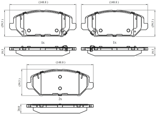 Brake Pad Set, disc brake (NP3006)