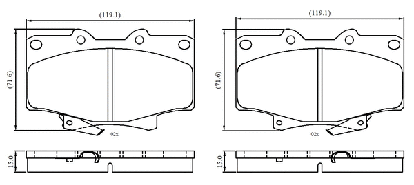 Brake Pad Set, disc brake (NP3061)