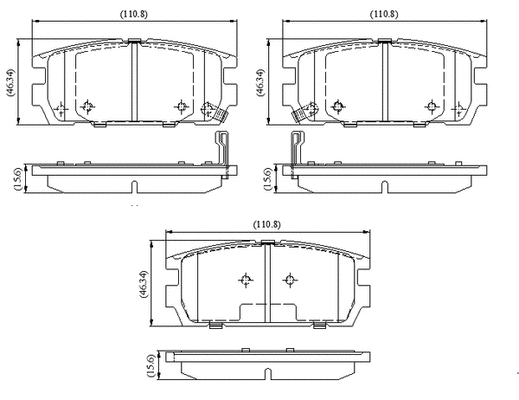 Brake Pad Set, disc brake (NP3118)