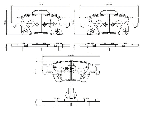 Brake Pad Set, disc brake (NP3095)
