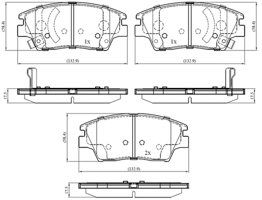 Brake Pad Set, disc brake (NP3107)