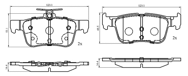 Brake Pad Set, disc brake (NP3027)