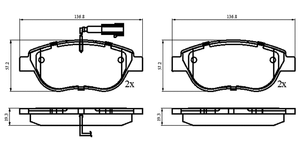 Brake Pad Set, disc brake (NP3012)