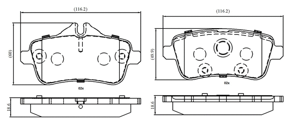 Brake Pad Set, disc brake (NP3032)
