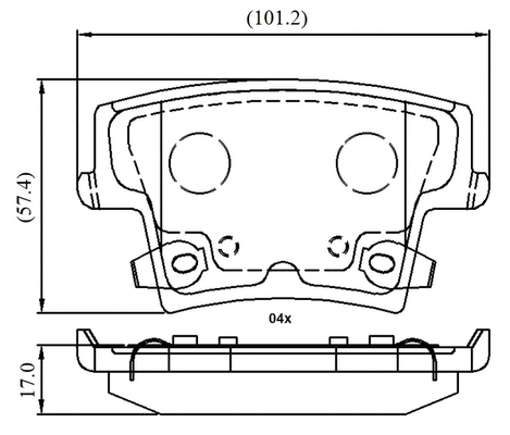 Brake Pad Set, disc brake (NP3080)