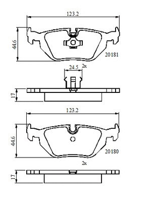 Brake Pad Set, disc brake (NP3113)