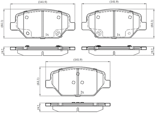 Brake Pad Set, disc brake (NP3041)