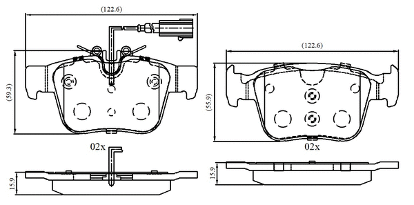 Brake Pad Set, disc brake (NP3077)