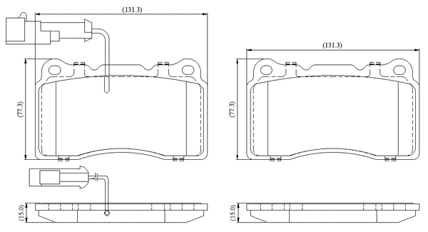 Brake Pad Set, disc brake (NP3105)