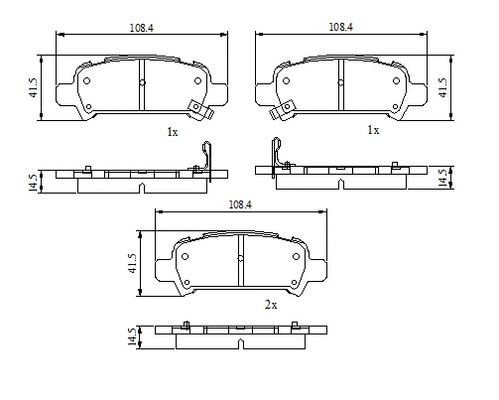Brake Pad Set, disc brake (NP3098)