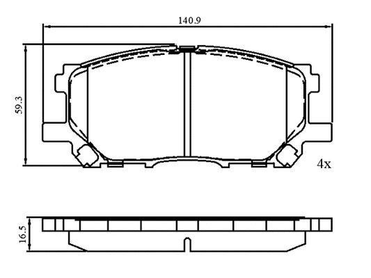 Brake Pad Set, disc brake (NP3021)