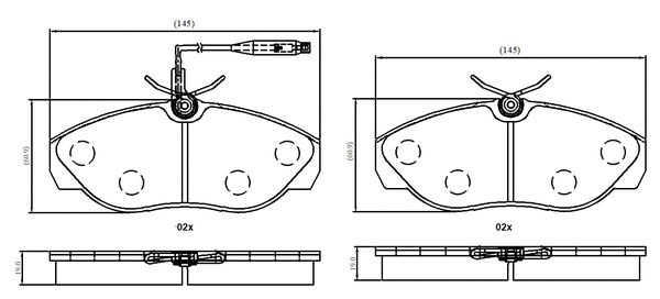 Brake Pad Set, disc brake (NP3078)