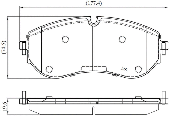 Brake Pad Set, disc brake (NP3069)