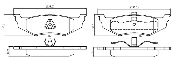 Brake Pad Set, disc brake (NP3064)