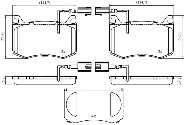 Brake Pad Set, disc brake (NP3070)