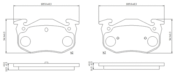 Brake Pad Set, disc brake (NP3088)