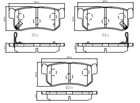 Brake Pad Set, disc brake (NP3060)