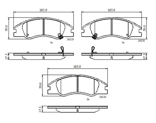 Brake Pad Set, disc brake (NP3104)