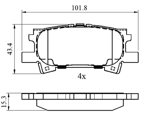 Brake Pad Set, disc brake (NP3029)
