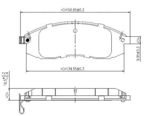 Brake Pad Set, disc brake (NP3005)