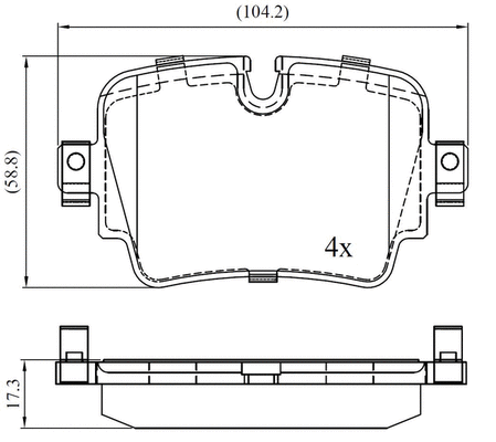 Brake Pad Set, disc brake (NP3068)