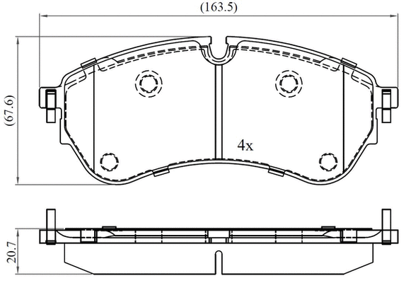Brake Pad Set, disc brake (NP3034)