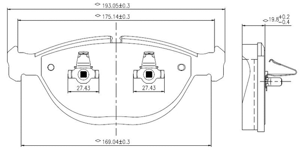 Brake Pad Set, disc brake (NP3004)