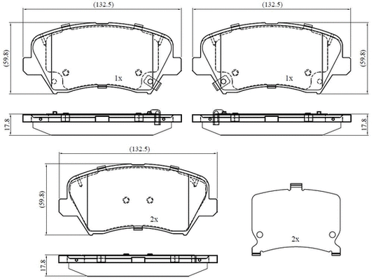 Brake Pad Set, disc brake (NP3083)
