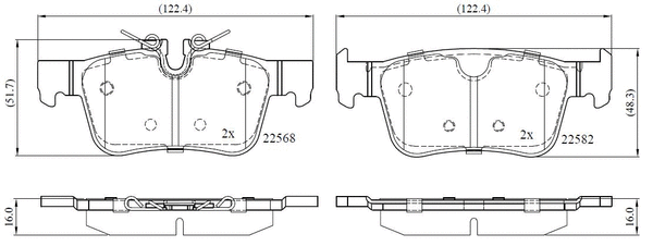 Brake Pad Set, disc brake (NP3101)
