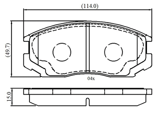 Brake Pad Set, disc brake (NP3052)