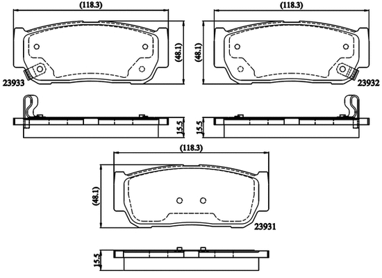 Brake Pad Set, disc brake (NP3079)