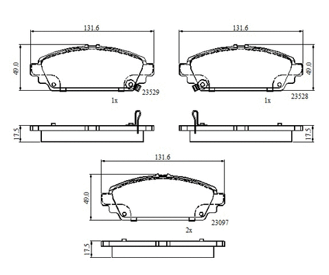 Brake Pad Set, disc brake (NP3111)