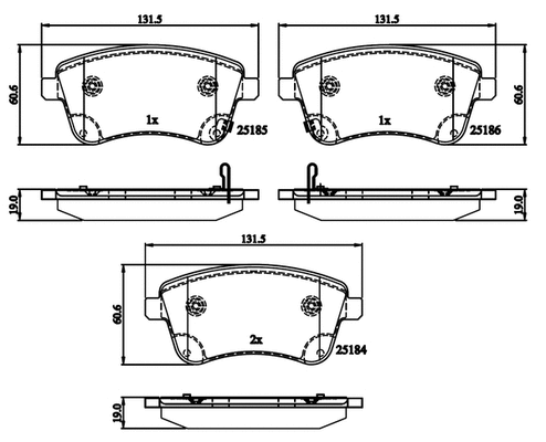 Brake Pad Set, disc brake (NP3038)