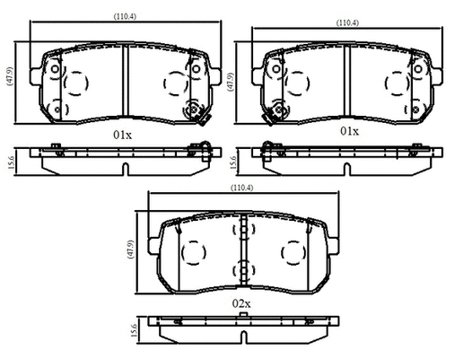 Brake Pad Set, disc brake (NP3054)
