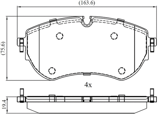 Brake Pad Set, disc brake (NP3008)