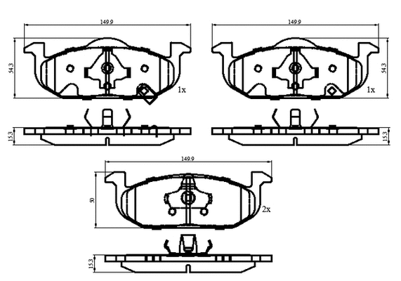 Brake Pad Set, disc brake (NP3014)
