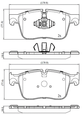 Brake Pad Set, disc brake (NP3055)