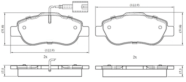 Brake Pad Set, disc brake (NP3024)