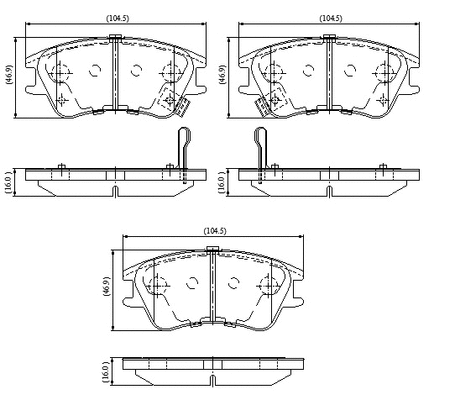 Brake Pad Set, disc brake (NP3081)
