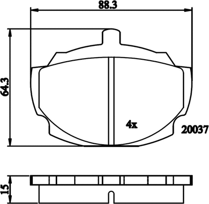 Brake Pad Set, disc brake (NP3115)