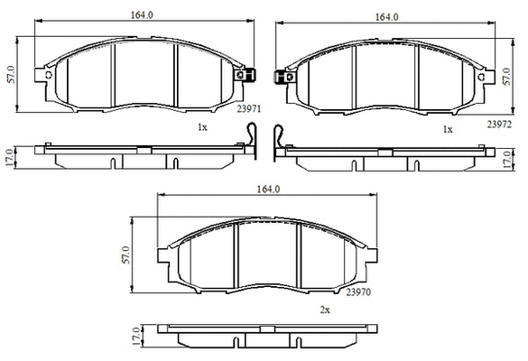 Brake Pad Set, disc brake (NP3086)