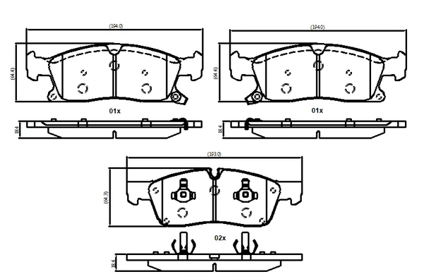 Brake Pad Set, disc brake (NP3075)