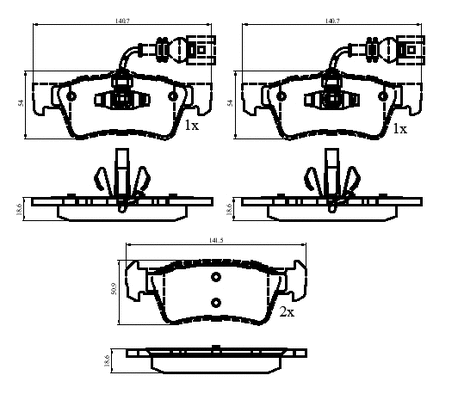 Brake Pad Set, disc brake (NP3011)
