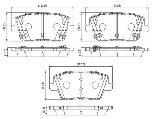 Brake Pad Set, disc brake (NP3108)